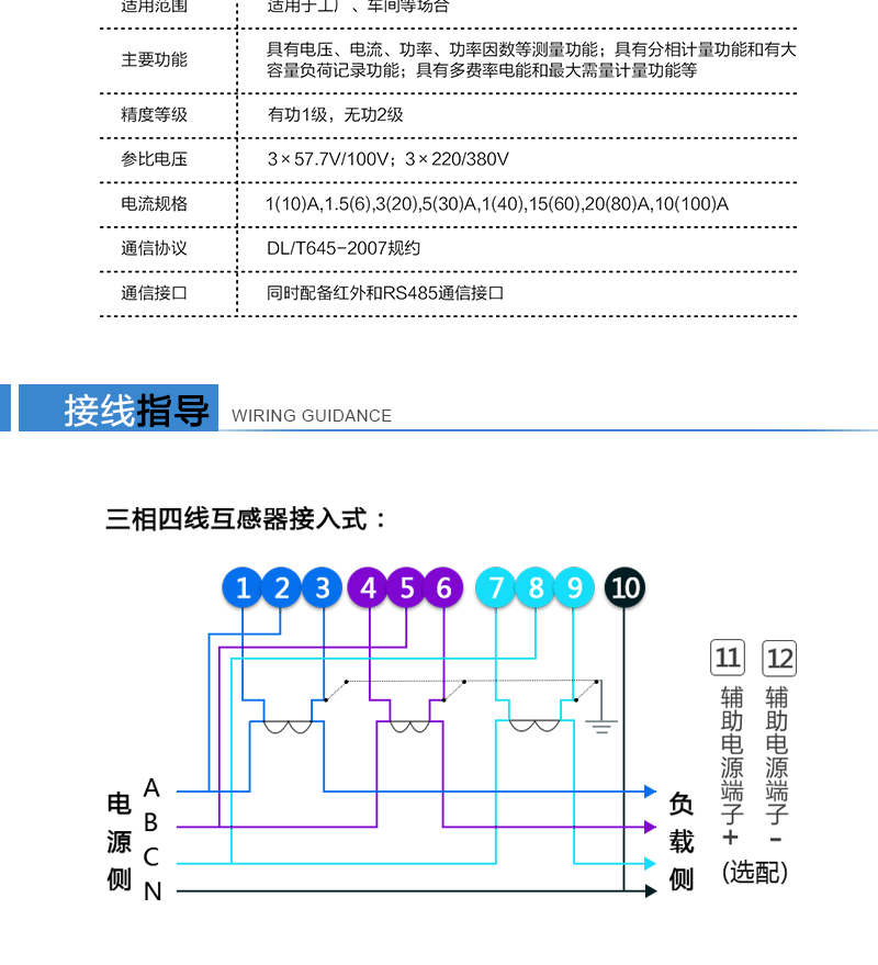 可選功能計量方式可按用戶需要進行各種設置?？蛇x的費率數、時段數、時區數、節假日及備用時段功能?？蛇x配第二路獨立的RS485或RS232?？蛇x的全失壓檢測功能?？蛇x配遙控器，方便遙控操作。各種擴展規約可選?！た蛇x的通斷電控制功能?？蛇x的實時時鐘、歷史數據、事件記錄功能。各種擴展規約可選。