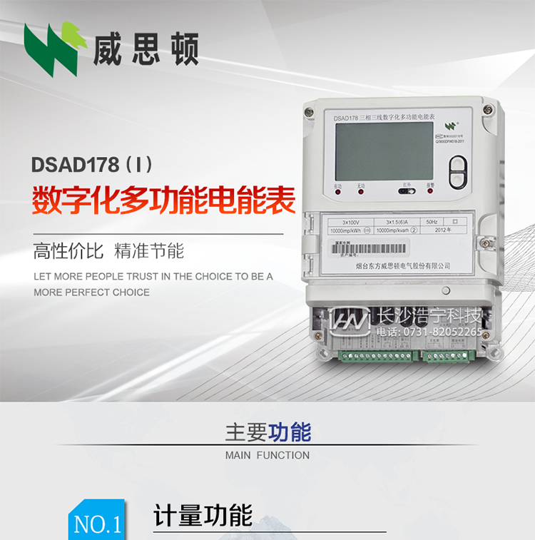 煙臺威思頓DSAD178（I）型數字化多功能電能表
DSAD178（I）型數字化多功能電能表是一款適用于基于IEC61850-9-1、IEC61850-9-2標準建設的智能變電站的三相多功能電能表。該電能表電壓電流采樣數據都為網絡數字信號輸入，可與電子式互感器進行無縫連接，實現電量的精確計量。滿足有功0.2S級，無功0.5S級的電能計量精度。計量數據采用雙路485總線上傳，適用于兼有傳統抄表設備與數字化采樣的智能變電站計量。